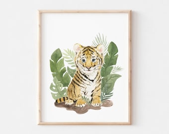 Nursery safari wall art, Safari Animal Paintings, Safari nursery decor, Jungle nursery wall art, Safari Baby Shower Gift, Playroom wall art