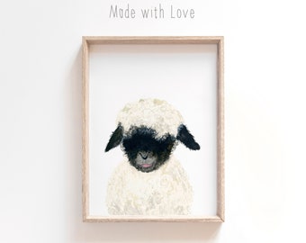 Nursery decor Lamb, Farm nursery prints, Baby Lamb Print,Kids Decor, Farmhouse style nursery, Nursery wall decor, Nursery Sheep