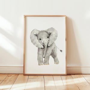 Safari Nursery Elephant Print, Elephant Nursery Prints, safari nursery decor, Safari baby shower gift, Safari gender neutral nursery decor