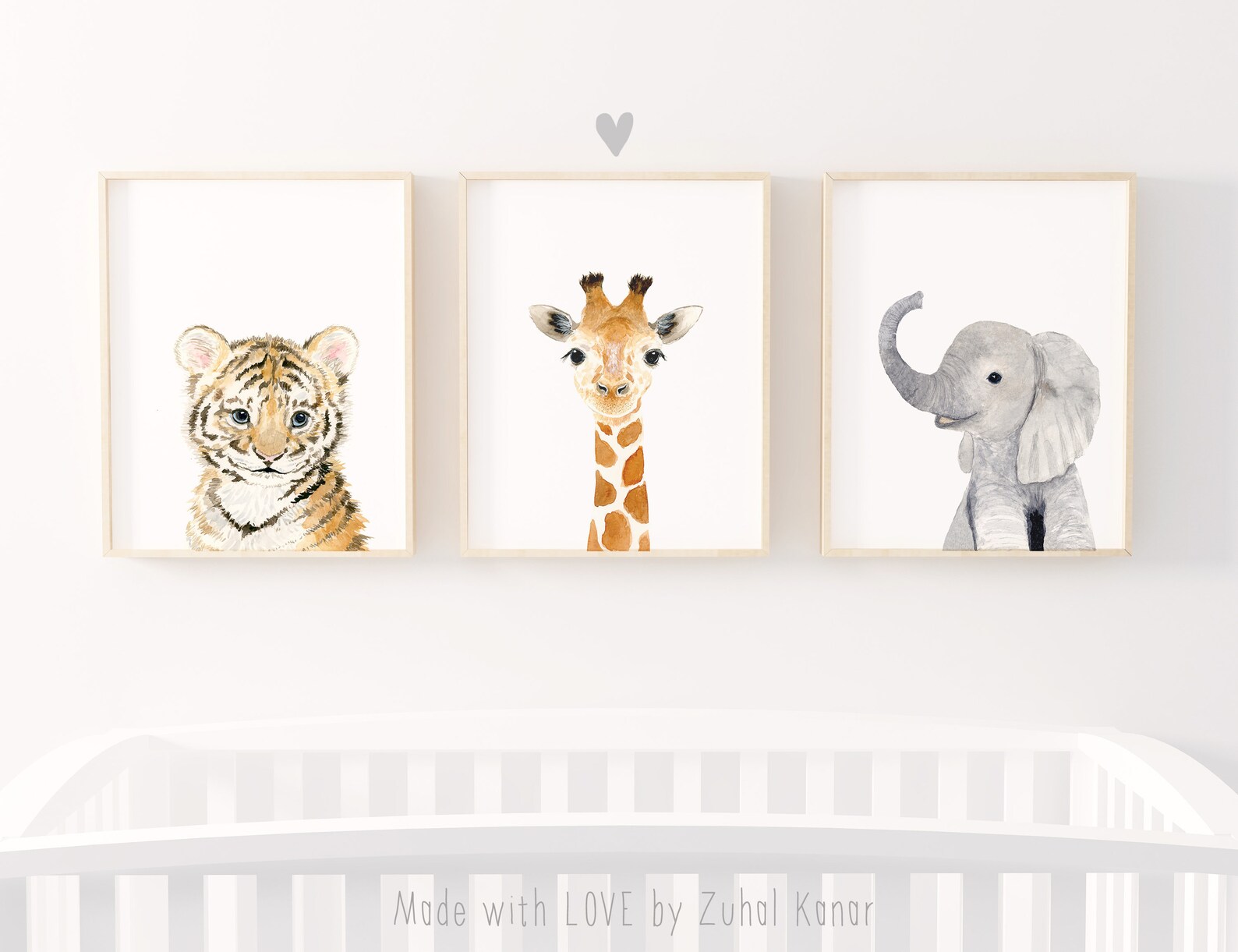 Safari Nursery Wall Art Set of 3 Prints Jungle Nursery - Etsy