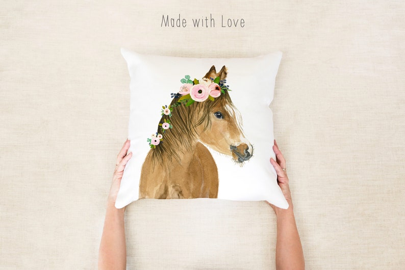 Farm Animals Nursery Decor Pillow Horse Farm Baby Shower Gift Etsy
