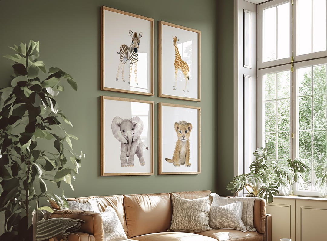 Safari Nursery Decor Safari Nursery Print Safari Wall Art Baby Animal ...