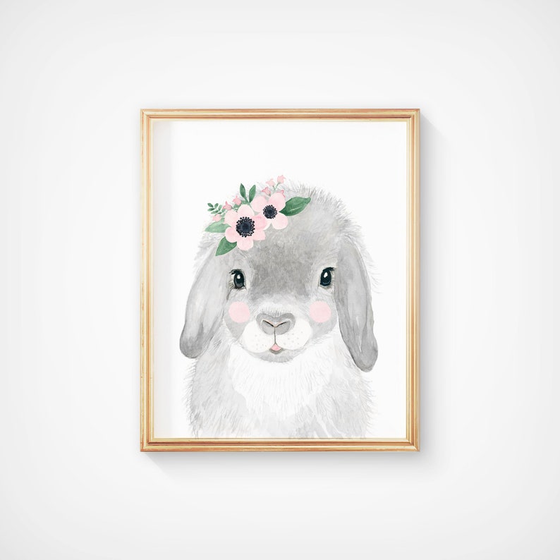 Animal Print Set Set of 4 Prints Bunny Fox Deerhedgehog Etsy