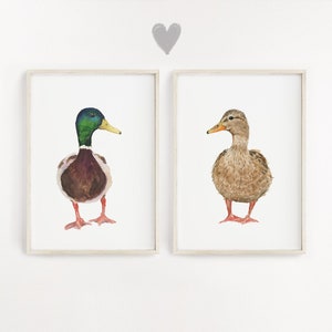 Mallard Duck Art,  Duck Nursery Wall Art, Mallard Duck Nursery Decor, Duck nursery wall art, Farm nursery, Animal Paintings, duck painting