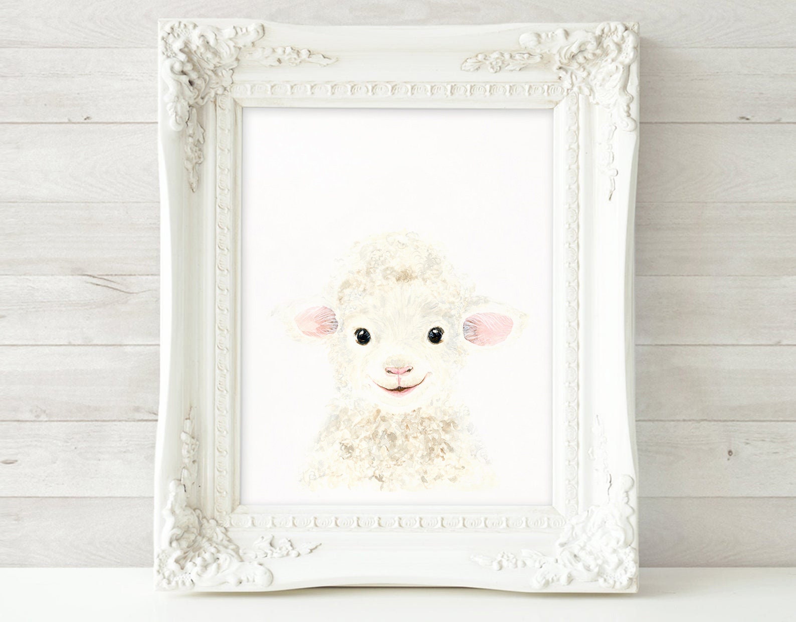 Nursery Prints Lamb Nursery Painting Farm Nursery Decor Farm Etsy