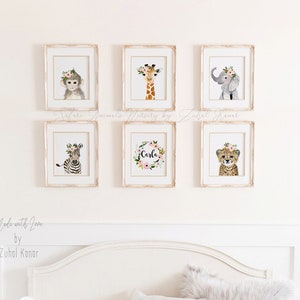 Safari Nursery Decor, Nursery Prints, Jungle Nursery, Animal Print Set ...