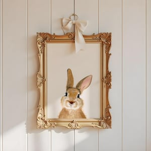 Bunny Nursery print , Nursery bunny wall decor, Woodland nursery decor bunny baby shower gift, Bunny playroom decor bunny painting