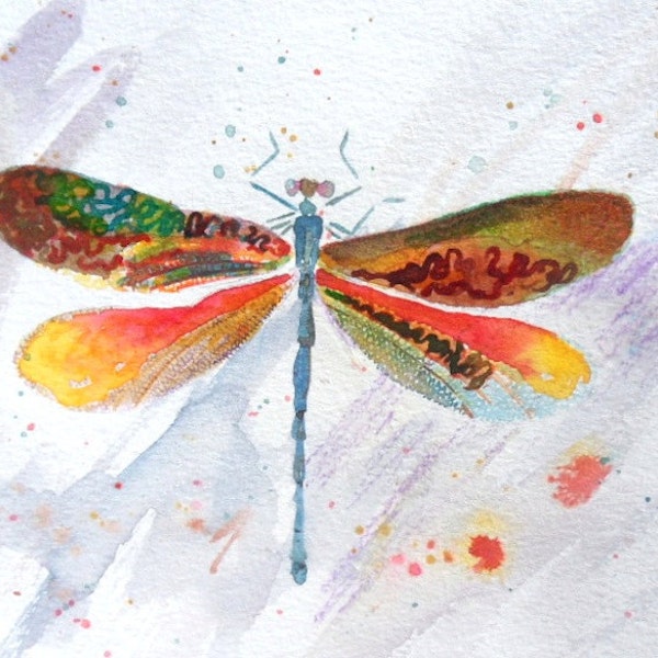 Dragonfly original painting