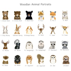 Woodland Nursery Decor, Woodland Nursery Gift, Woodland Nursery Art, Woodland Baby Animal Prints, Kids Room Decor, Baby shower gift imagen 5