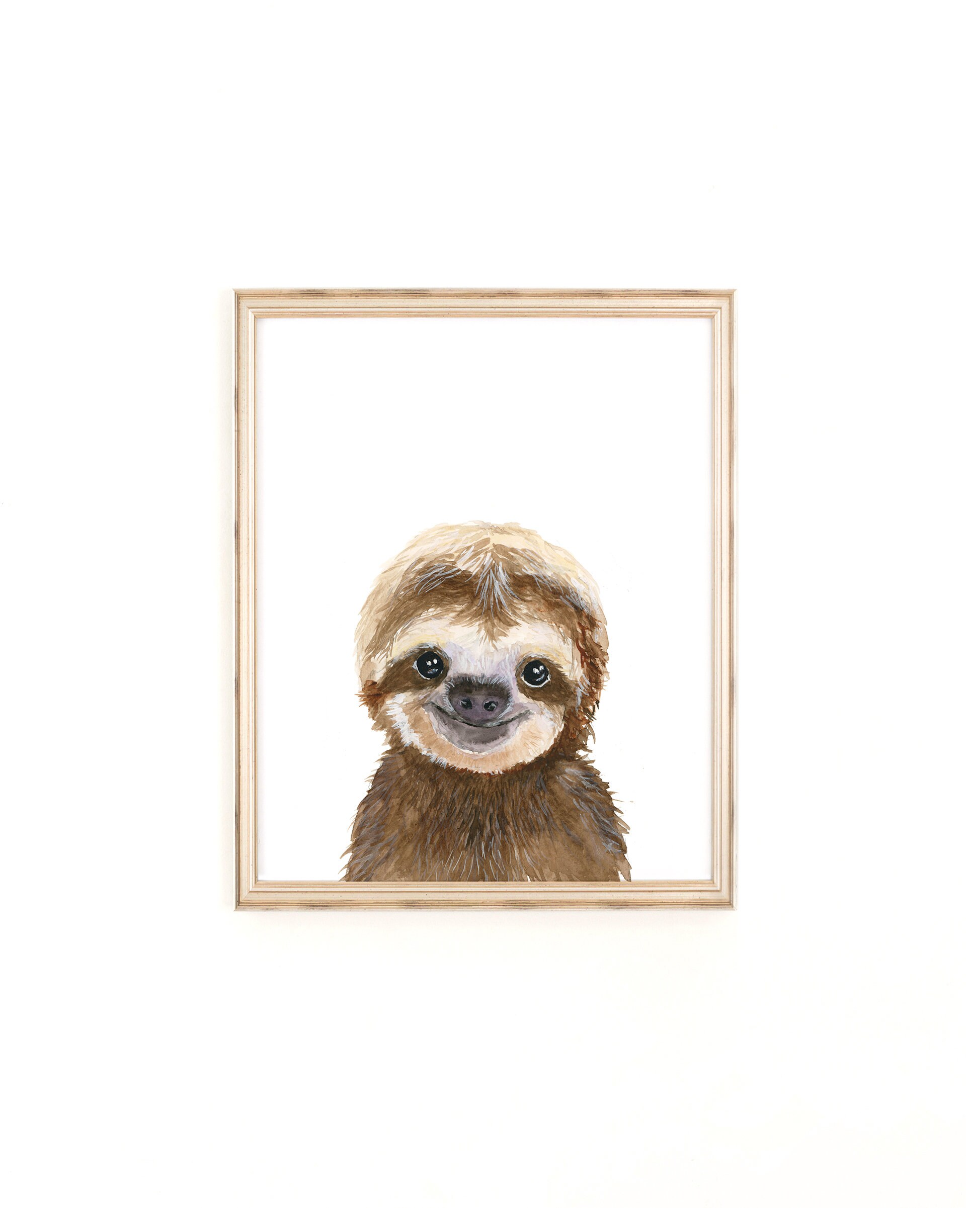 Baby sloth nursery print baby animals nursery gift nursery