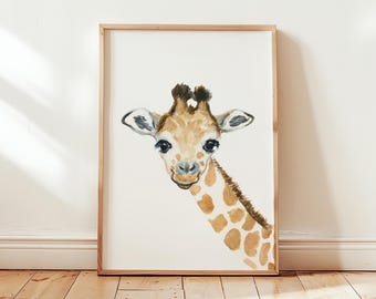Stampa giraffa per cameretta, arte giraffa per bambini, arte murale per cameretta, decorazioni safari per cameretta, baby shower con giraffa, cameretta unisex