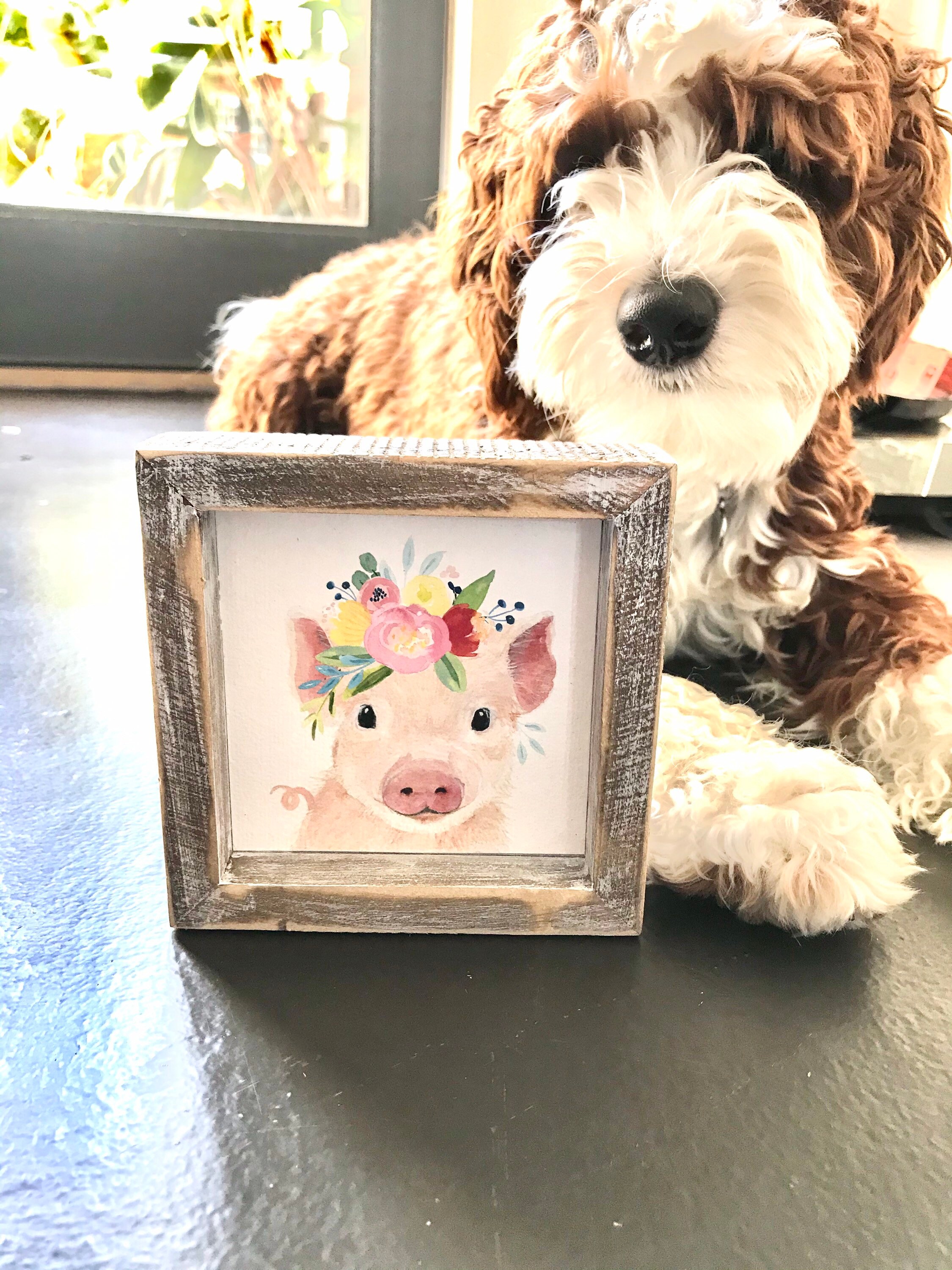 Farmhouse framed animals gift Animal Art Print framed art Etsy