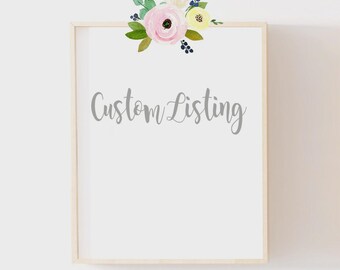 Custom listing for April--lamb with skinny font