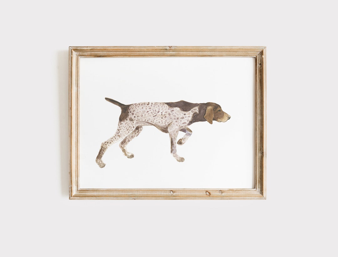 German Shorthaired Pointer Art, Dog Painting, Watercolor German ...