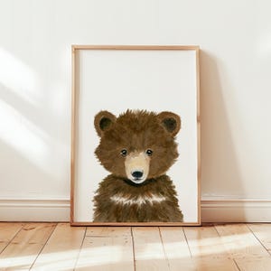 Woodland nursery  bear print, woodland baby shower decor nursery print bear nursery print Baby animal nursery prints, nursery wall art  bear