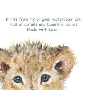 Safari Nursery Prints Set, Baby Animal Watercolor, Bible Verse Art image 9
