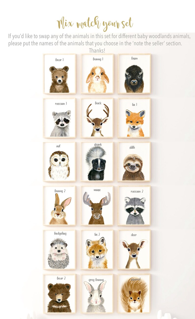 Woodland Nursery Decor Woodland Nursery Gift Woodland Etsy