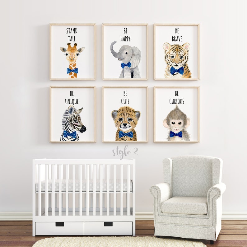 Safari Nursery Prints Nursery Wall Art Safari Nursery Gift Etsy