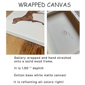 Pode incluir: Uma pintura de um c&atilde;o castanho e branco numa tela de galeria envolta. A tela tem 1,50 polegadas de profundidade e um acabamento mate branco. A tela &eacute; esticada sobre uma moldura de madeira maci&ccedil;a.