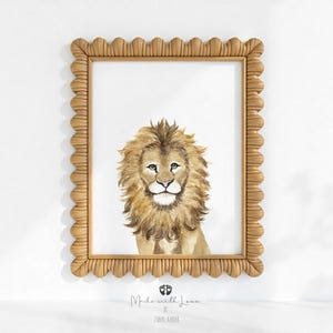 Nursery safari prints, lion cub print, Animal Paintings, Safari nursery decor girl lion painting, nursery wall art, gender neutral nursery