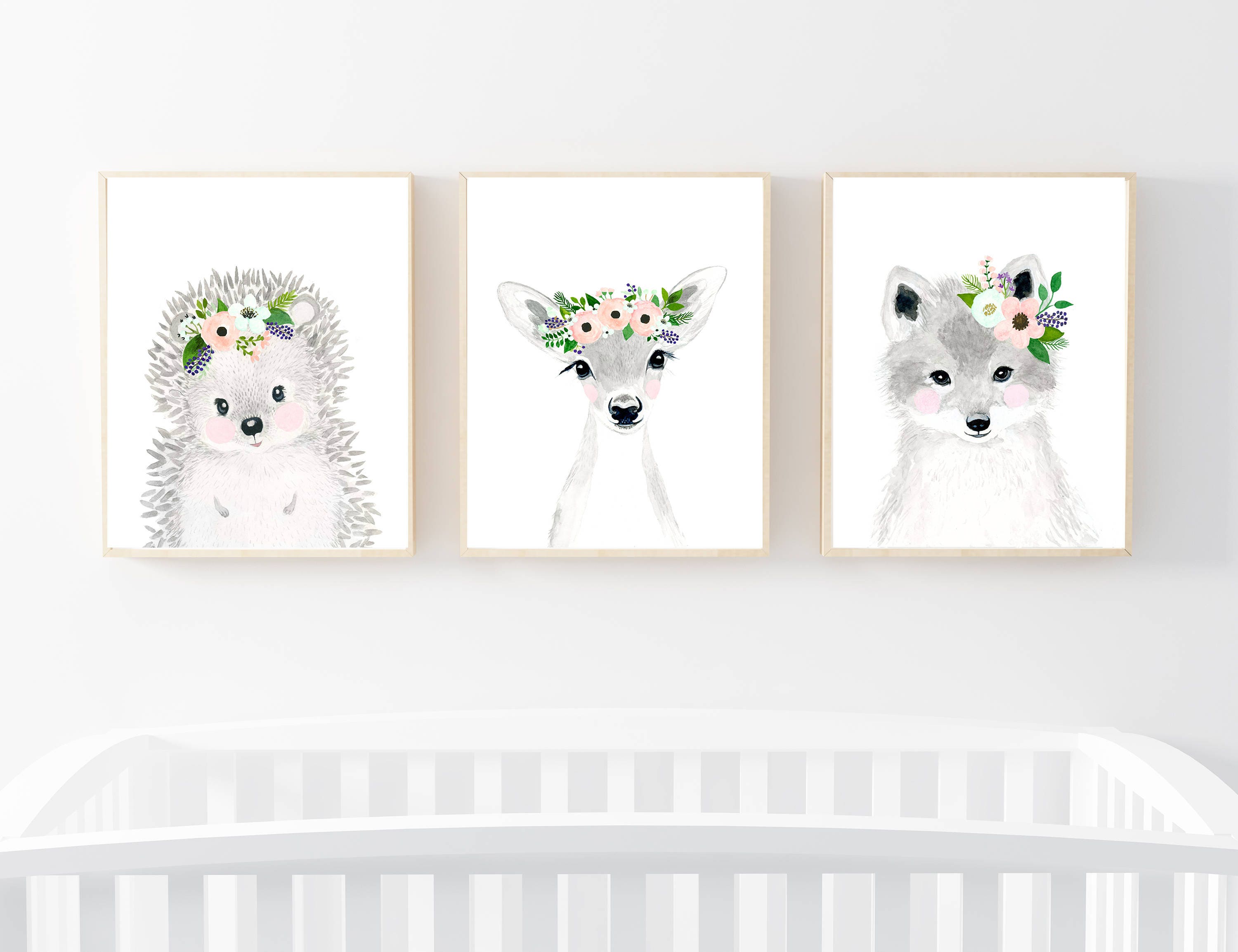 watercolor animal paintings for nursery