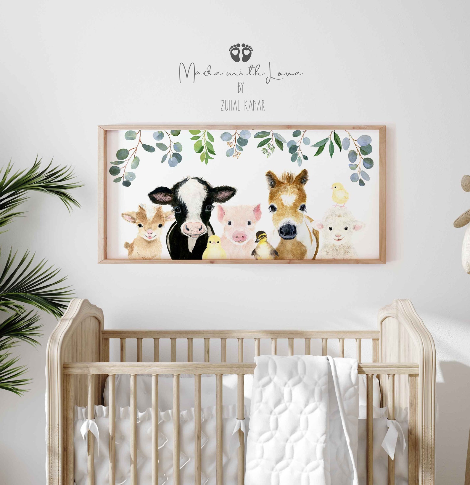 Farm Animal Nursery Decor Farm Animals Canvas Pano Art Pano Etsy