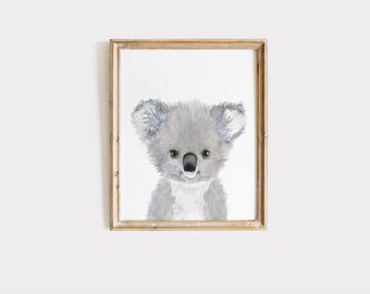 Baby Koala Print, Australian Animal, Baby Animal Prints, Baby Animals, Koala Bear, Nursery Animals, Nursery Printable, Printable Koala Bear
