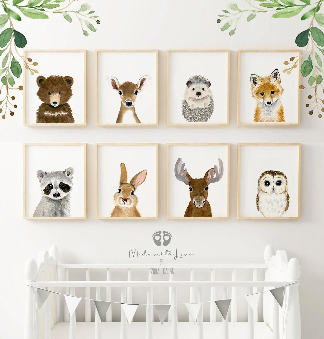 Skygge tvetydig Nu Woodland Nursery Print Set 8 Woodland Animals Animal Prints - Etsy Israel