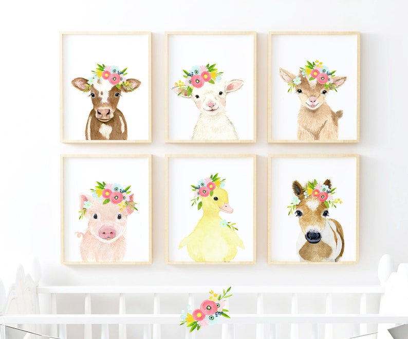 Farm Nursery Decor Nursery Farm Prints Farm Animal Print Etsy