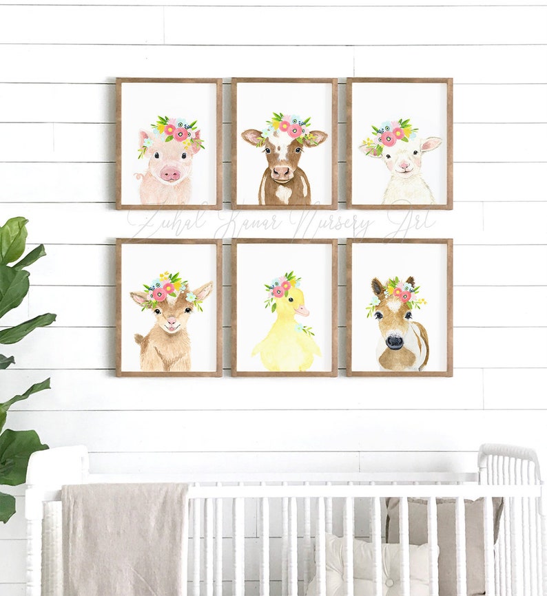Farm Nursery Decor Nursery Farm Prints Farm Animal Print Etsy