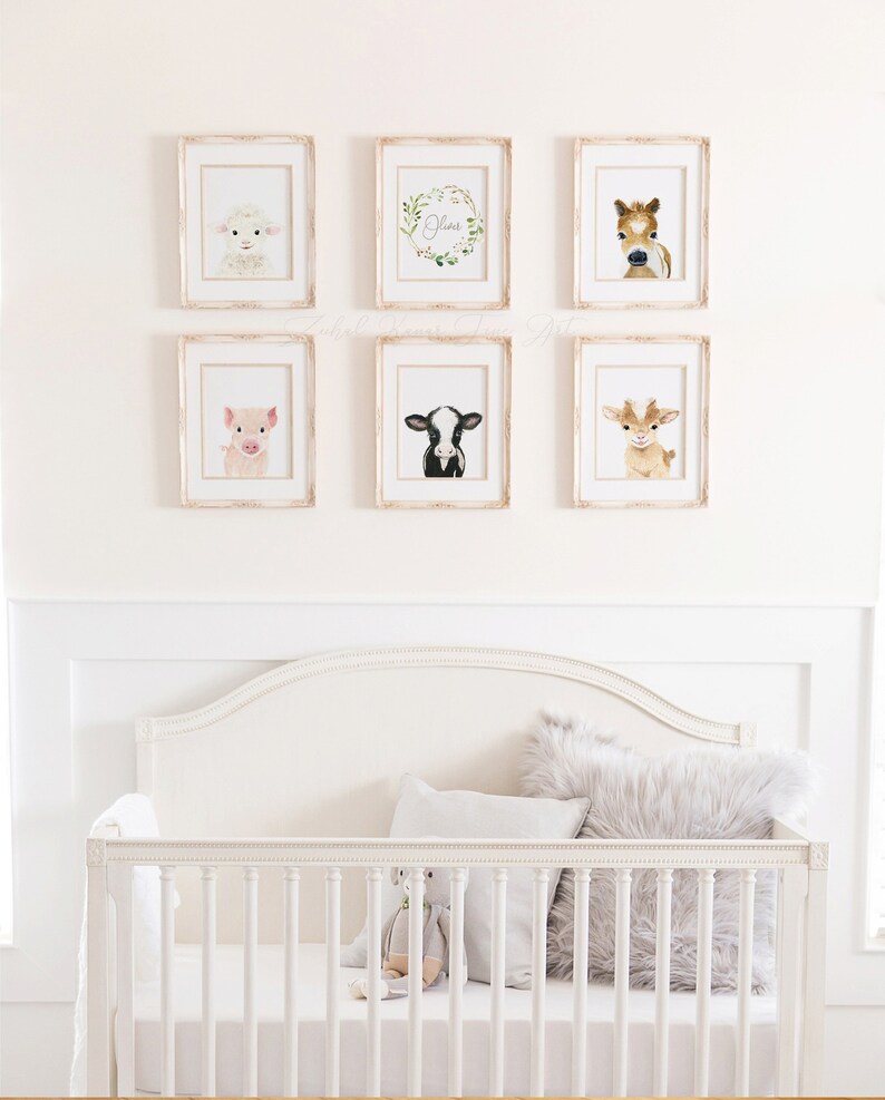 Gender Neutral Nursery Farm Nursery Decor Farm baby shower Gift Farm Nursery Prints Set of 6 Nursery Prints Baby Boy Nursery Decor