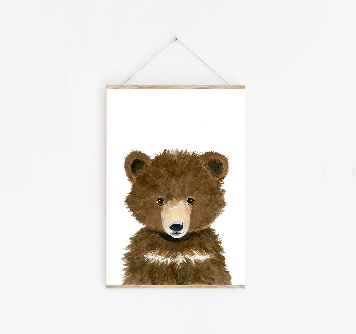 Woodland Nursery Bear Prints Woodland Baby Shower Decor Etsy