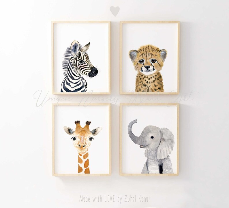Safari Nursery Decor Safari Nursery Prints Safari Wall Art Etsy