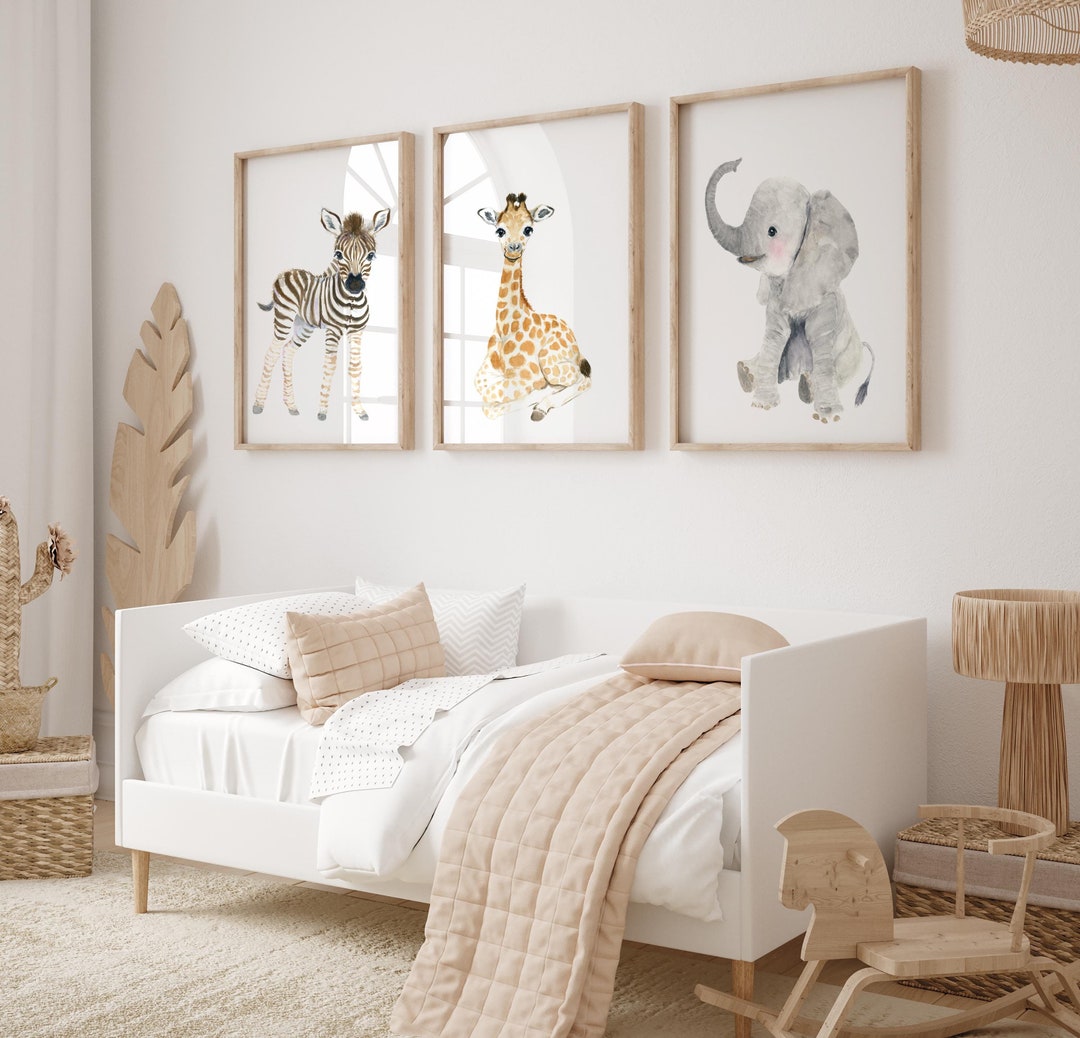 Safari Nursery Decor, Nursery Prints Set 3, Safari Baby Shower, Baby ...