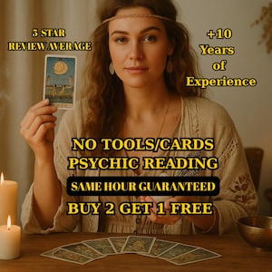 Psychic Reading Same Hour Garantiert - Keine Werkzeuge, keine Karten - Ehrliche & Genaue Liebe, Leben, Karriere, spirituelle Führung | KAUFEN 2 ERHALTEN 1 GRATIS