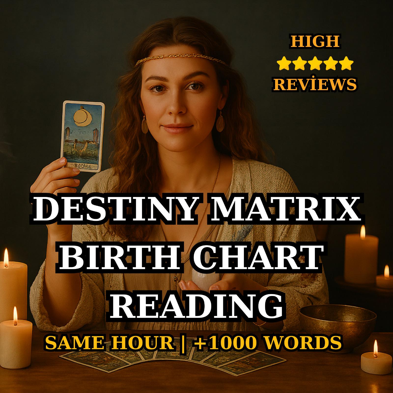 Destiny Matrix & Birth Chart Reading: Astrology, Tarot, Numerology - Etsy