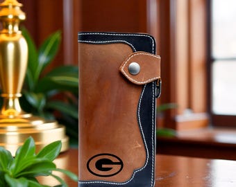 Personalized Leather Wallet, Football Players, Custom Leather Wallets, Football Teams, NFL, Sports Fan, Unique Thanksgiving Day Gift for Him