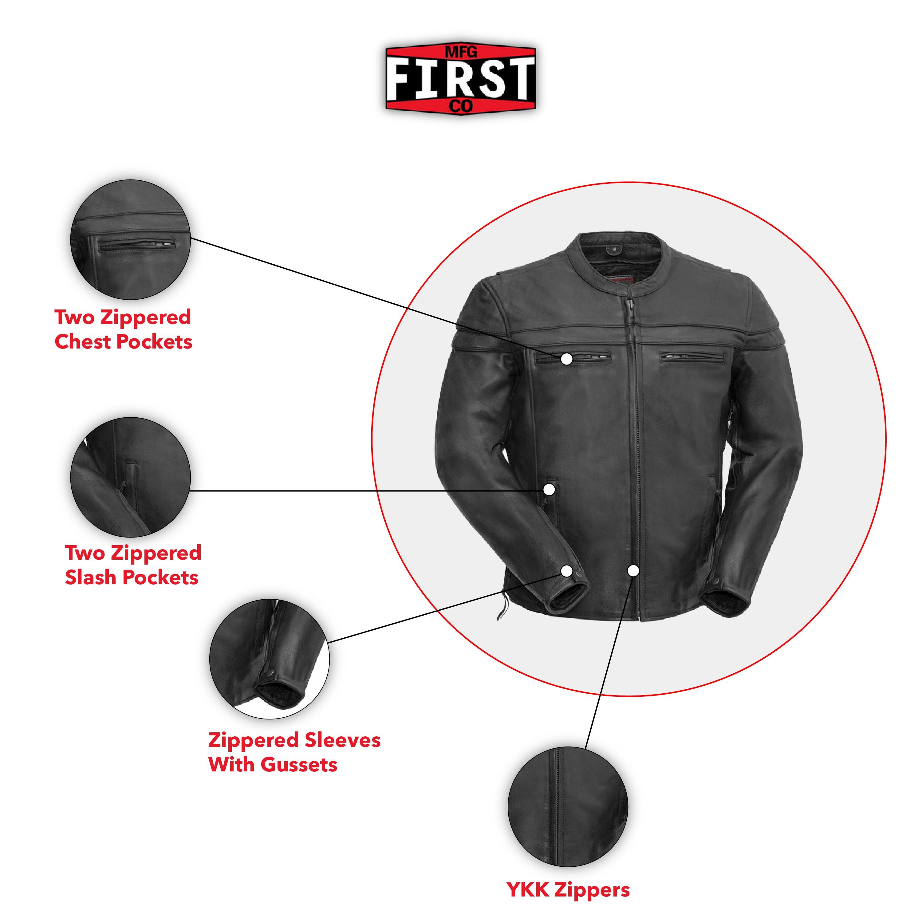 Maverick Men's Motorcycle Leather Jacket – Winter Season Racer