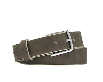Dark Brown Nubuck Leather Belt: Handmade Buffalo Hide Belt, mens leather belt, genuine leather belt, womens leather belt, formal belt men