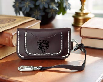 Personalized Leather Wallet, Football Player, Custom Leather Wallets, Football Teams, NFL, Sports Fans, Unique Thanksgiving Day Gift for Him