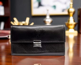 Bellahide Leather Clutch- Skull