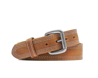 Cintura in pelle di bufalo fatta a mano: cintura in pelle da uomo, cintura in pelle fatta a mano, cintura in vera pelle, cintura in pelle da motociclista, cintura in pelle da cowboy