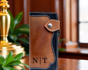 Custom leather wallet for men, Men's Leather wallet, Christmas Gift for him, Personalized Gift for him, Birthday Gift for him Groomsmen Gift