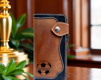 Basketball Personalized Wallet, Groomsmen Gifts, Men's Leather wallet, Mens Leather Accessory, Anniversary Gift for Him, Sports Gift