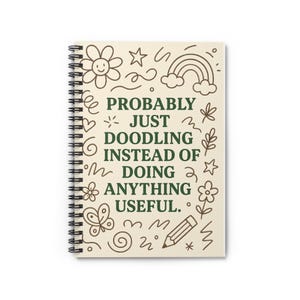Whimsical Doodle Spiral Notebook - Perfect for Creative Minds, Journals for Teens, Self-Expression, Gifts for Writers, Sketchbook