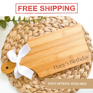 Birthday party Favor, Personalized charcuterie board, Custom engraved board, Wood Serving Tray, Birthday charcuterie board, Mini charcuterie