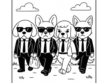 Adult Coloring Book Funny Animals, Cute Cartoon Coloring Pages, Stress Relief Coloring Book, Gift for Her, Creative Hobby Book
