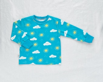 Kids Organic Cotton Sunny Skies Long Sleeve Tee  |  Handmade