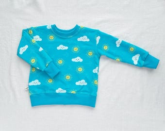 Kids Organic Cotton Sunny Skies Sweater  |  Handmade