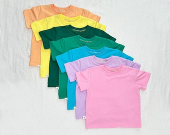 Kids Organic Cotton Short Sleeve Tee  |  Handmade